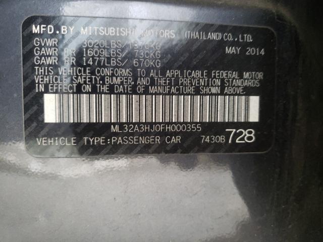 2015 MITSUBISHI MIRAGE DE ML32A3HJ0FH000355