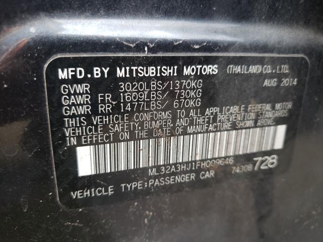 2015 MITSUBISHI MIRAGE DE ML32A3HJ1FH009646
