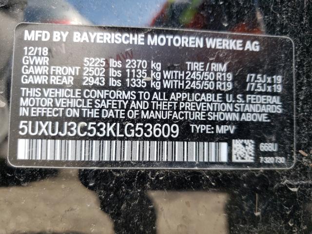 2019 BMW X4 XDRIVE3 5UXUJ3C53KLG53609