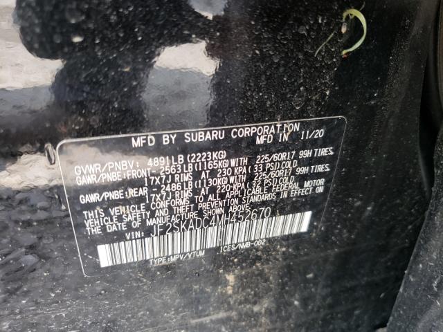 2021 SUBARU FORESTER JF2SKADC4MH452670