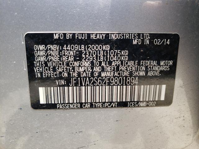 2015 SUBARU WRX STI LI JF1VA2S62F9801894
