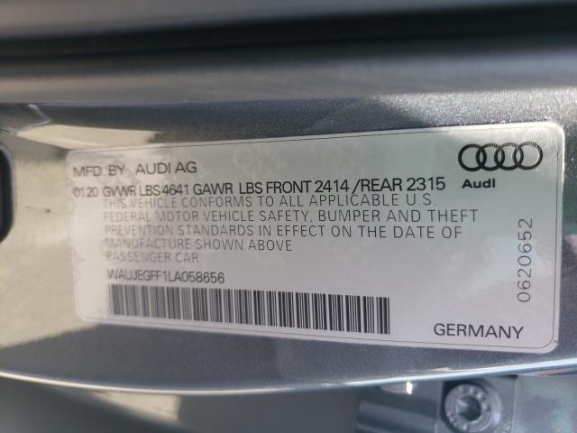 2020 AUDI A3 S-LINE WAUJEGFF1LA058656