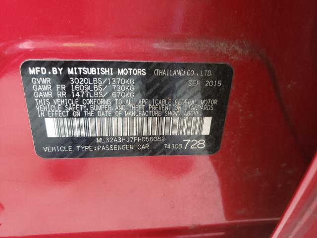 2015 MITSUBISHI MIRAGE DE ML32A3HJ7FH056082