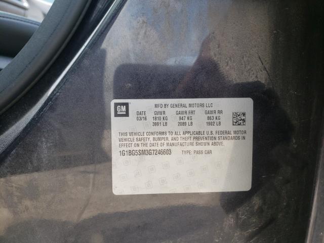 2016 CHEVROLET CRUZE PREM 1G1BG5SM3G7246603