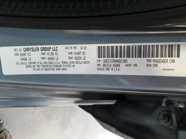 2010 DODGE AVENGER EX 1B3CC1FB4AN221903