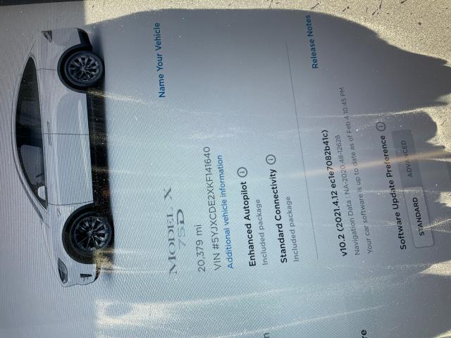 2019 TESLA MODEL X 5YJXCDE2XKF141640