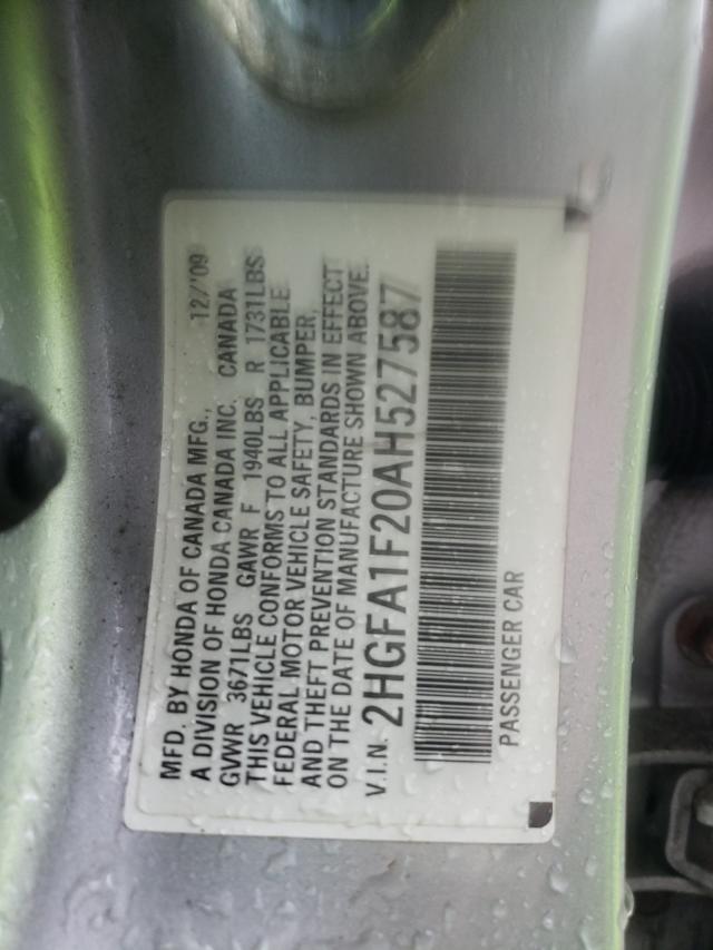 2010 HONDA CIVIC DX 2HGFA1F20AH527587