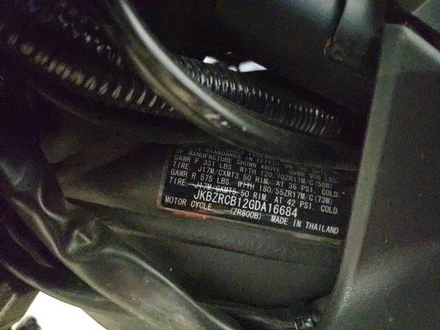 2016 KAWASAKI ZR800 B JKBZRCB12GDA16684