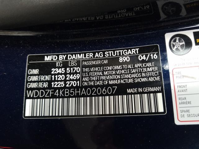 2017 MERCEDES-BENZ E300 WDDZF4KB5HA020607