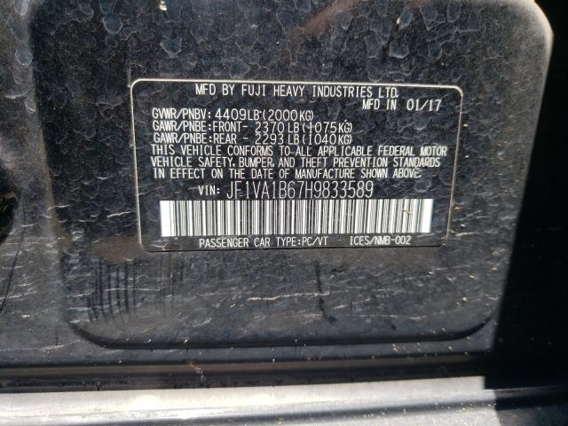 2017 SUBARU WRX JF1VA1B67H9833589