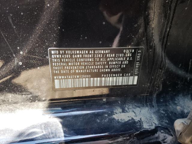 2019 VOLKSWAGEN GOLF R WVWWA7AU7KW125093