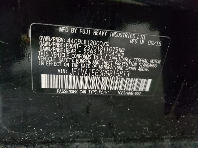 2016 SUBARU WRX PREMIU JF1VA1E63G9815813