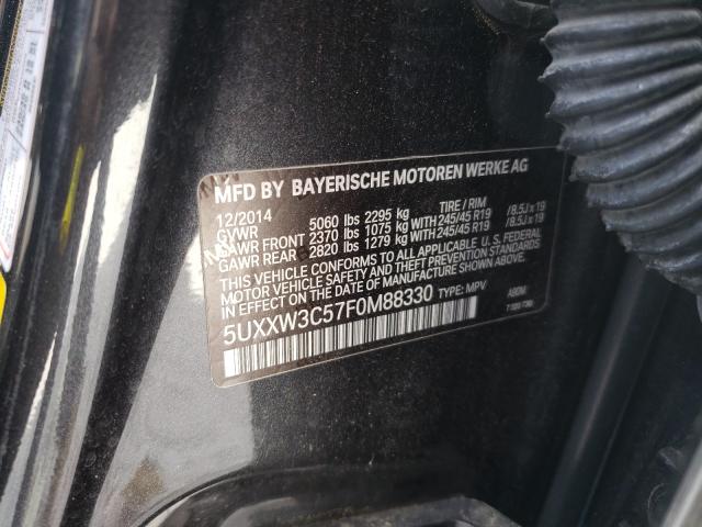 2015 BMW X4 XDRIVE2 5UXXW3C57F0M88330