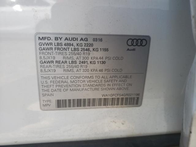 2016 AUDI Q3 PRESTIG WA1GFCFS4GR021196
