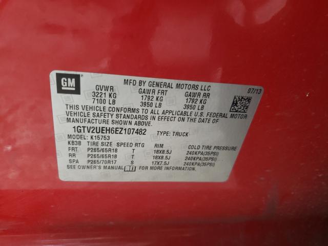 2014 GMC SIERRA SLE 1GTV2UEH6EZ107482