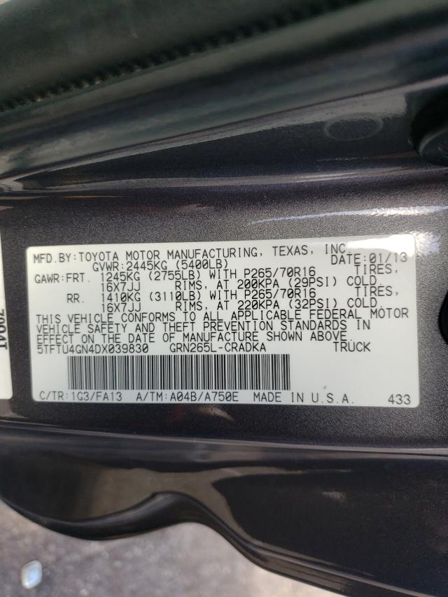 2013 TOYOTA TACOMA PRE 5TFTU4GN4DX039830