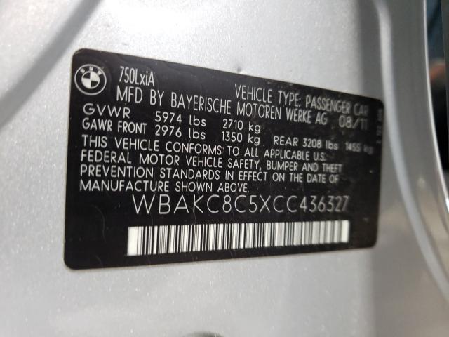 2012 BMW 750LI WBAKC8C5XCC436327