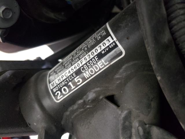 2015 HONDA CB500 F MLHPC4560F5200203