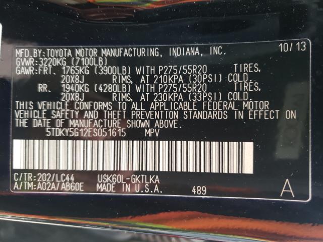 2014 TOYOTA SEQUOIA LI 5TDKY5G12ES051615