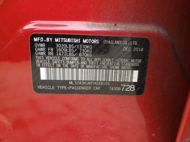 2015 MITSUBISHI MIRAGE DE ML32A3HJ6FH038155