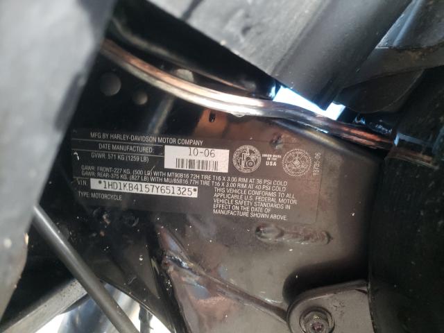 2007 HARLEY-DAVIDSON FLHX 1HD1KB4157Y651325