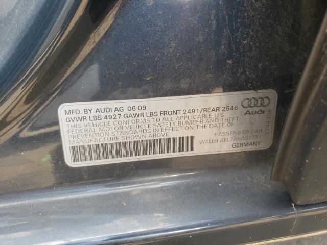 2010 AUDI A4 WAUBFAFL7AN007771