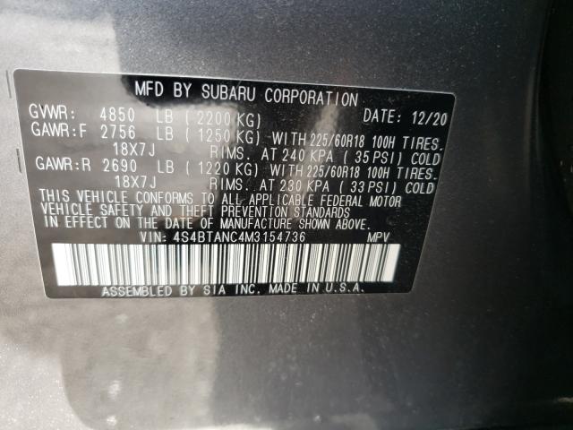 2021 SUBARU OUTBACK LI 4S4BTANC4M3154736