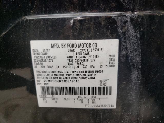 2018 LINCOLN MKX SELECT 2LMPJ6KR3JBL19015