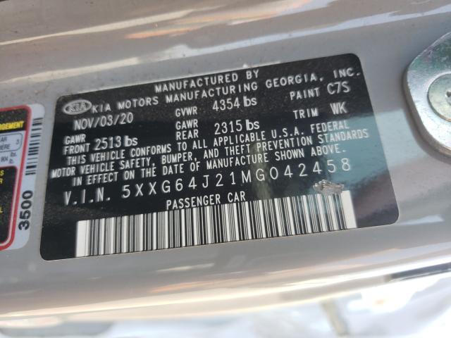 2021 KIA K5 GT 5XXG64J21MG042458