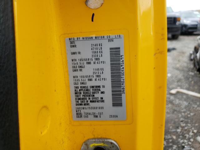 2014 NISSAN NV200 TAXI 3N8CM0JT5EK691699