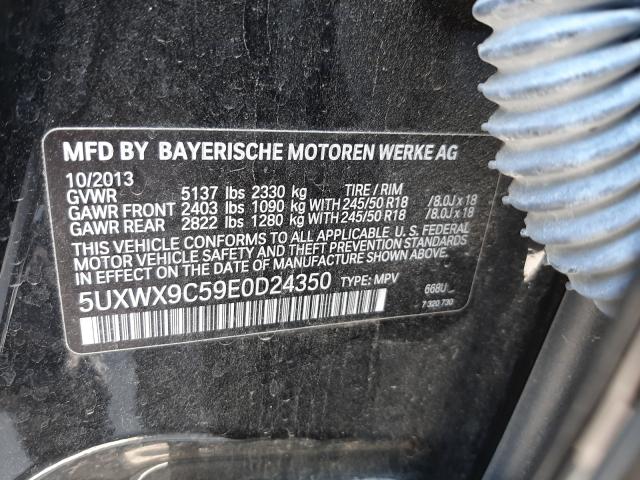 2014 BMW X3 XDRIVE2 5UXWX9C59E0D24350