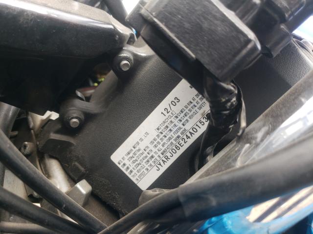2004 YAMAHA YZFR6 L JYARJ06E24A015358
