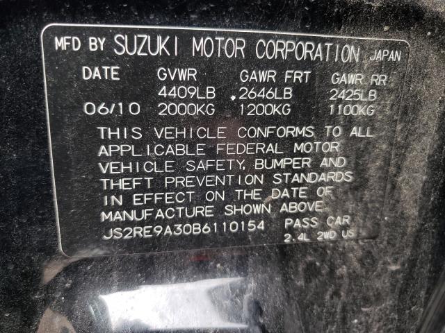 2011 SUZUKI KIZASHI SE JS2RE9A30B6110154