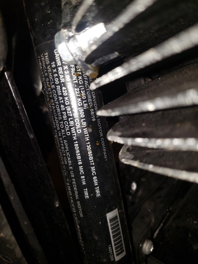 2017 HARLEY-DAVIDSON FLHTK ULTR 1HD1KED13HB609421