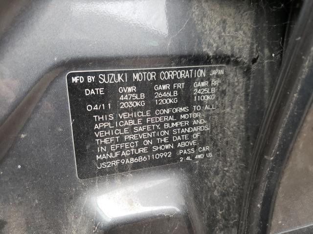 2011 SUZUKI KIZASHI SP JS2RF9A86B6110992
