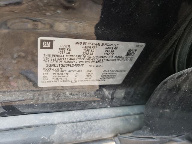 2015 CHEVROLET TRAX LTZ 3GNCJTSB6FL246547