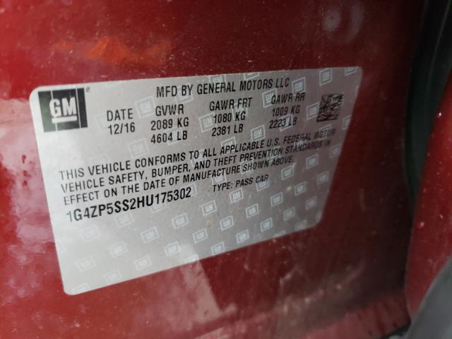 2017 BUICK LACROSSE E 1G4ZP5SS2HU175302
