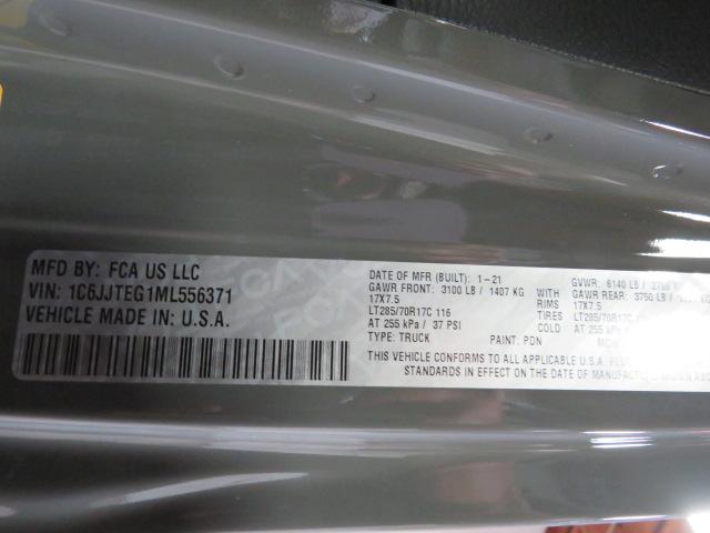 2021 JEEP GLADIATOR 1C6JJTEG1ML556371