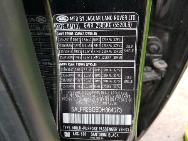 2013 LAND ROVER LR2 HSE SALFR2BG6DH364073