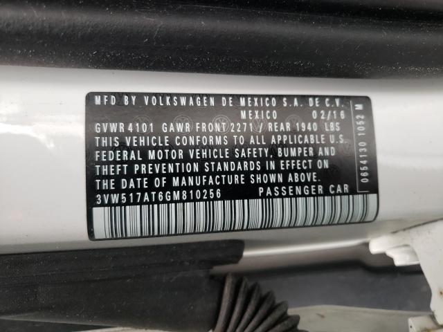2016 VOLKSWAGEN BEETLE S/S 3VW517AT6GM810256