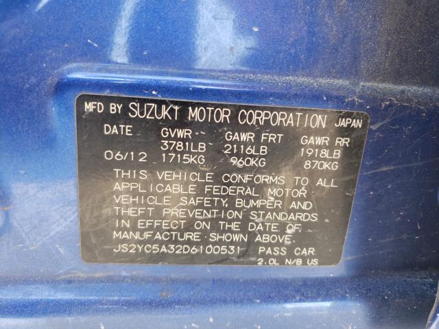 2013 SUZUKI SX4 LE JS2YC5A32D6100531