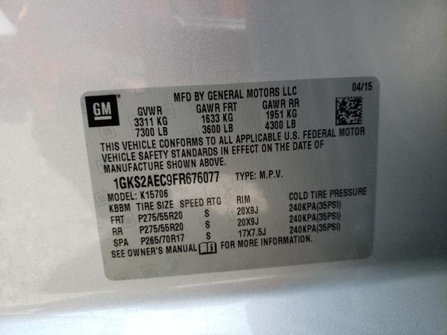 2015 GMC YUKON SLE 1GKS2AEC9FR676077