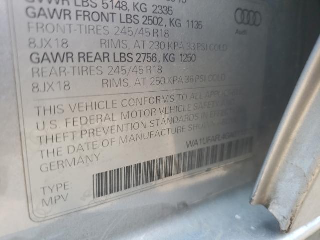 VIN WA1UFAFL4GA011332 2016 Audi A4, Premium Plus no.10