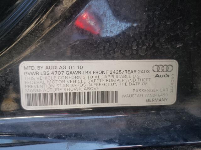 2010 AUDI A4 PREMIUM WAUEFAFL7AN046499