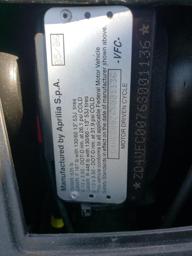 2006 APRILIA SR50 ZD4VFC0076S001136