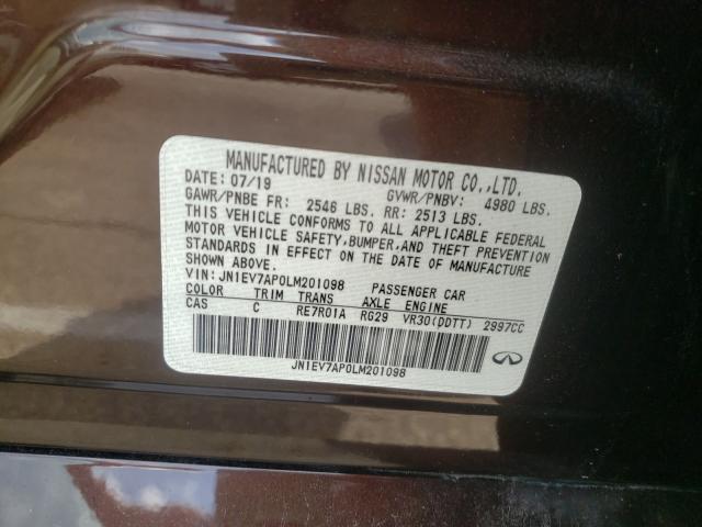 2020 INFINITI Q50 PURE JN1EV7AP0LM201098