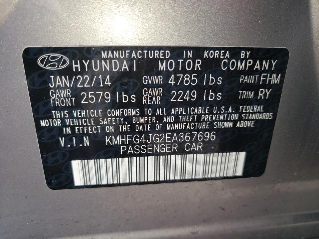 2014 HYUNDAI AZERA KMHFG4JG2EA367696