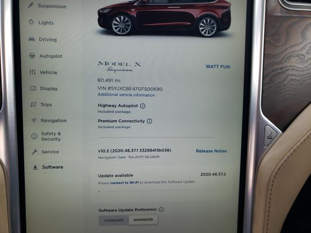 2016 TESLA MODEL X 5YJXCBE47GFS00690
