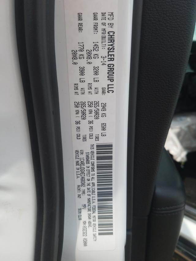 2014 DODGE DURANGO LI 1C4RDJDGXEC468302