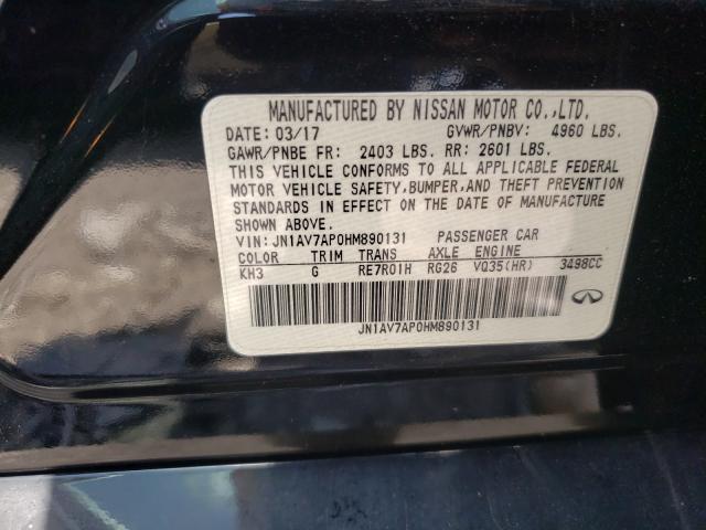 2017 INFINITI Q50 HYBRID JN1AV7AP0HM890131